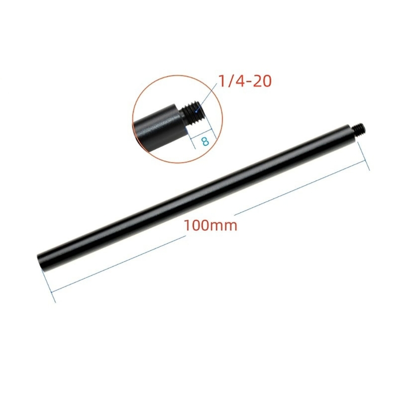 Aluminum Extension Rod 1/4" Female Bottom 1/4" Male Top Poles Tripod Mount