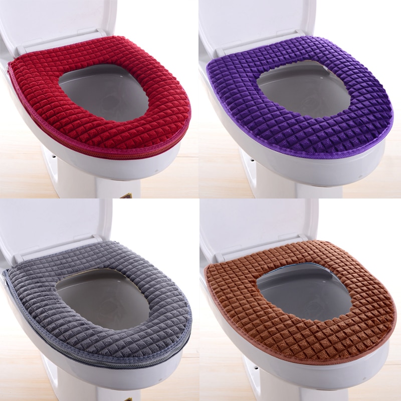 Badeværelse toiletbetræk sæt vintervarm tykt og blødt toiletbetræk sædelåg boligindretning toiletmåtte sæde
