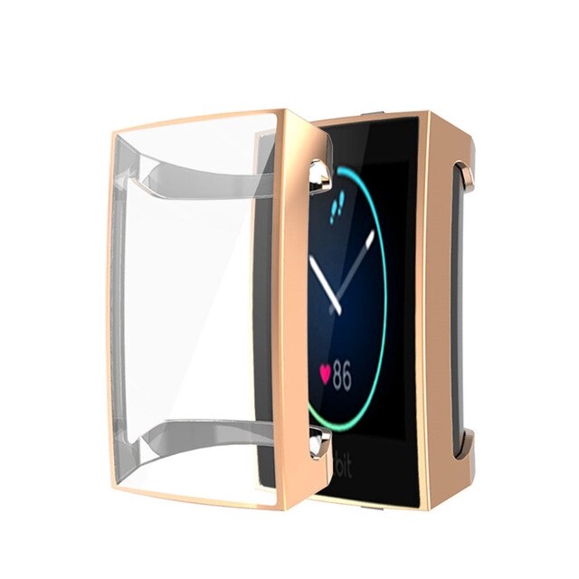 Screen Protector Case For Fitbit Charge 4 Watch Case TPU Protective Cases Frame For Fitbit Charge 4 3 Smart Bracelet Cover Shell: Rose Gold / Fitbit Charge 3