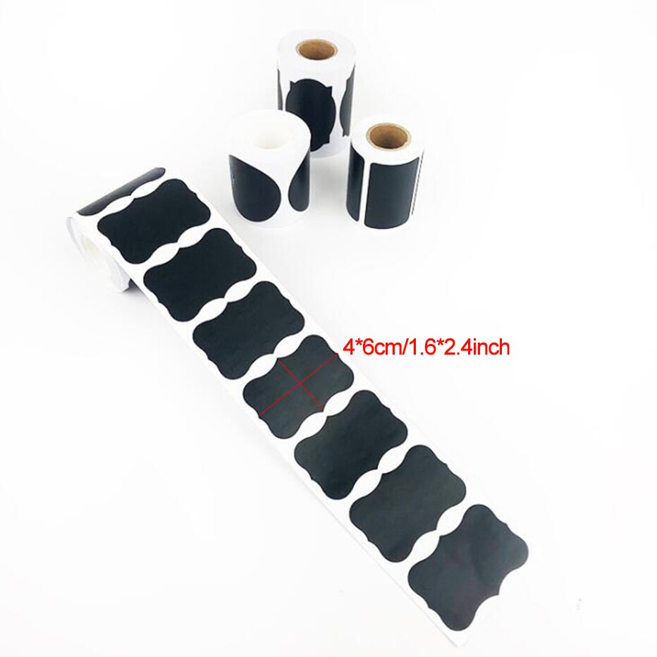 Etiquetas de pizarra reutilizables, pegatinas impermeables para tarros contenedores, botellas Mason, pizarra, 150 Uds.