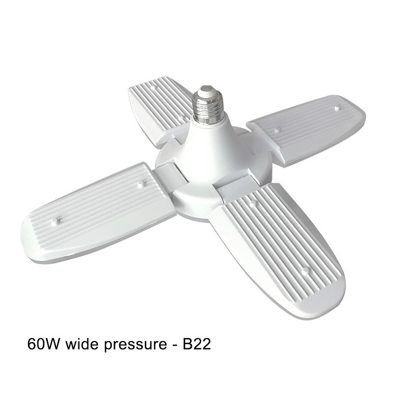 60W E27/B22 LED Garage Shop Work Light Ceiling Fixture Deformable Lamp LKS99: 60w wide voltage - b