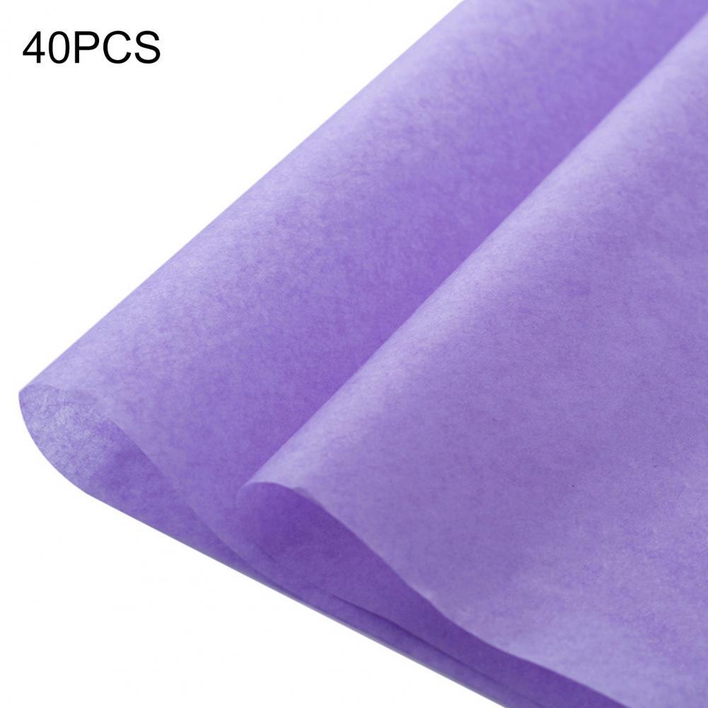 Easy Matching 40Pcs/Set Practical Wrapping Tissue Paper Flower Paper Flower Wrapping Paper Widely Applied for Wedding: Light Purple