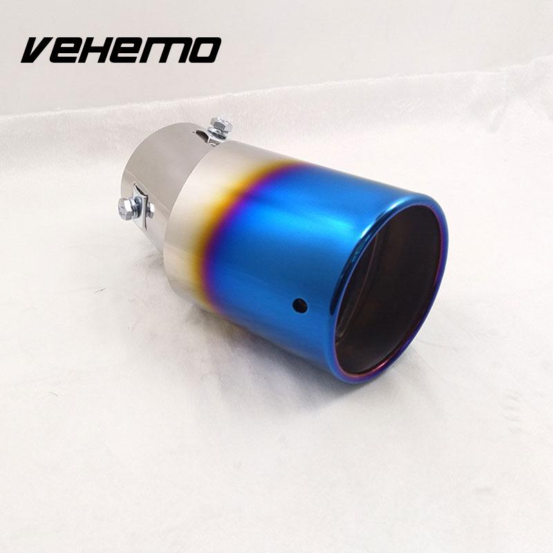 Stainless Steel Auto Car Vehicle Curved Tail Throat Exhaust Pipe Chrome^