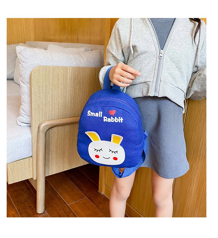 Unisex cartoon print rugzak baby schattige rits schooltas met verstelbare bandjes schattig