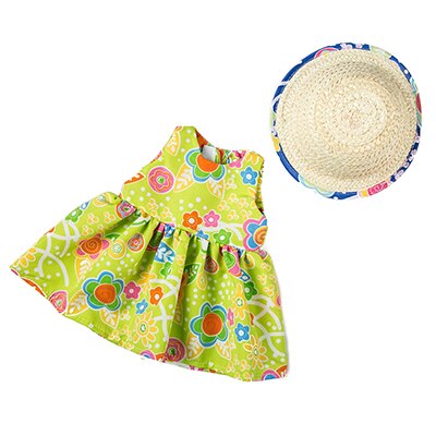 Chapeau de paille chaude + robe adaptée pour vêtements de poupée fille américaine poupée de 18 pouces, de fille de noël (seulement vendre des vêtements): 7