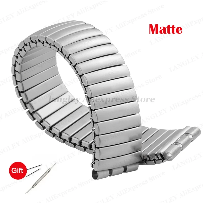 Elastisches Metall-Uhrenarmband für Swatch-Uhrenarmband, 17 mm, 20 mm, strecken-Erweiterung, Edelstahl-Uhrenarmband, Herren- und Damenarmband-Zubehör: Grün Blau / 20mm