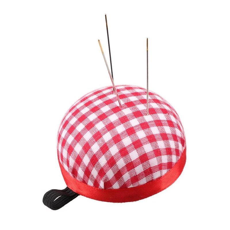Ball Shaped Sewing Needle Pin Cushion Wrist Strap Sewing Needle Pillow for Cross Stitch Sewing Pins Accessories Craft Supplies: 2