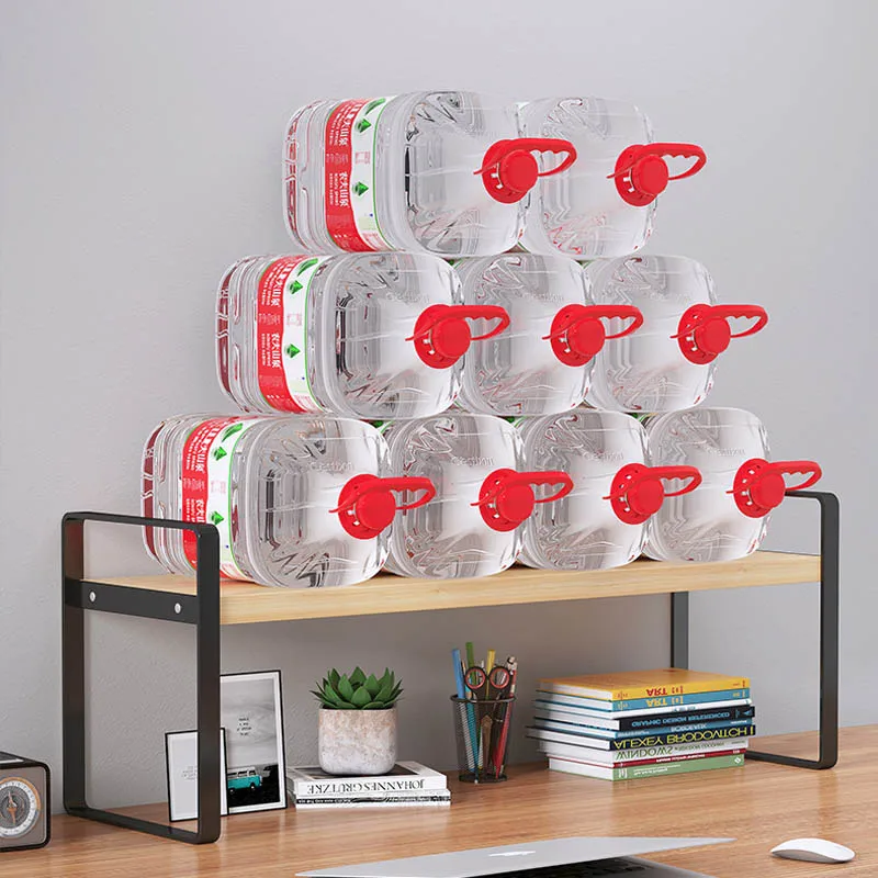 30/40 cm Schreibtisch Bücherregal Stahl Holz Schreibtisch verwöhnen mehrschichtig Kosmetik Lagerung Gestell Haushalt Schlafsaal Büro Schreibtisch Organisatoren