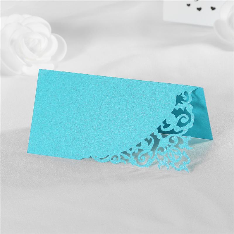 50PCS Hollow Place Wedding Seat Card Table Card Sign-In Card Wedding Invitation Table Cards Name Place Card Table Decoration