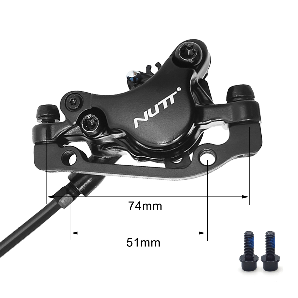 NUTT freno hidráulico A2 MTB bicicleta discos de aceite palanca 2 pistones 160MM 180MM Rotor pinza delantera trasera izquierda derecha para piezas de bicicleta