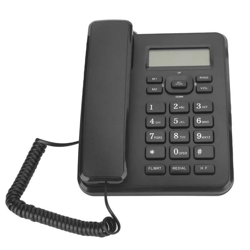 KX-T6001CID Fixed Telephone Home Wired Landline Business Office Corded Desk Phone ABS Home Wired Telephone