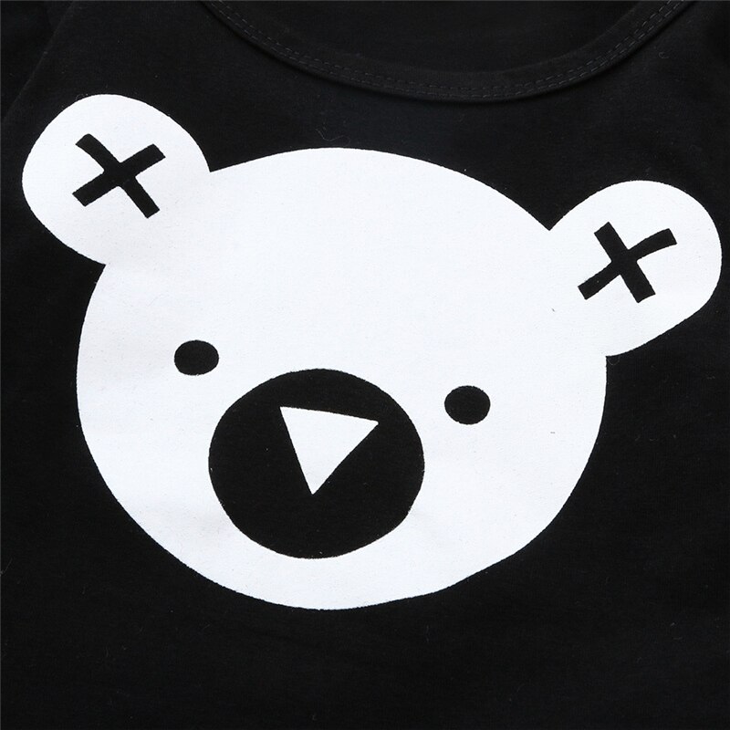 2 pçs da criança do bebê meninas meninos t-shirts + calças listradas conjunto infantil dos desenhos animados coala impressão topos manga longa o-pescoço t outfits a40