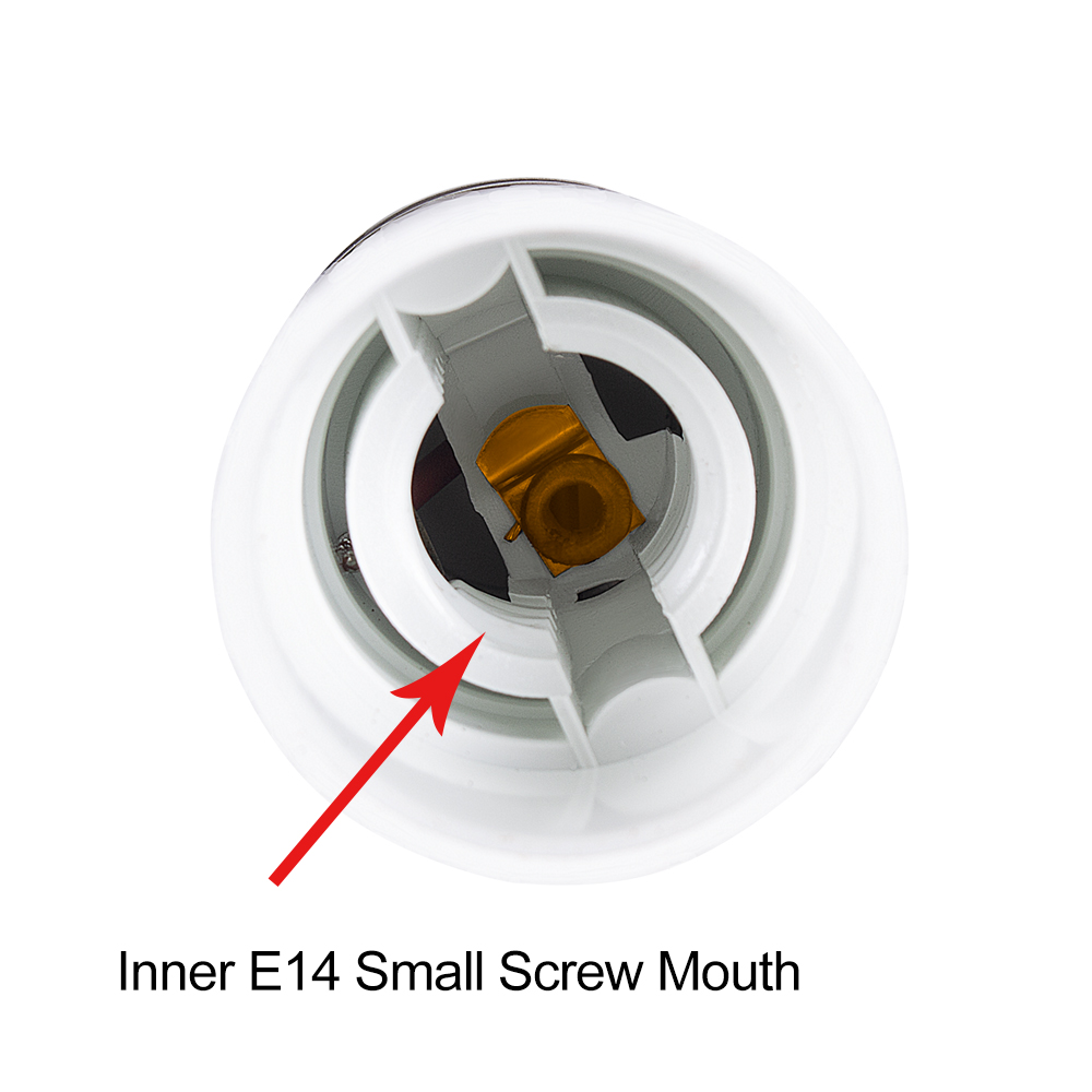 Konverter  e27 to e14 adapter fatning brandsikker fatning lampeholder materiale brandsikker fatning adapter  ac110v 220v