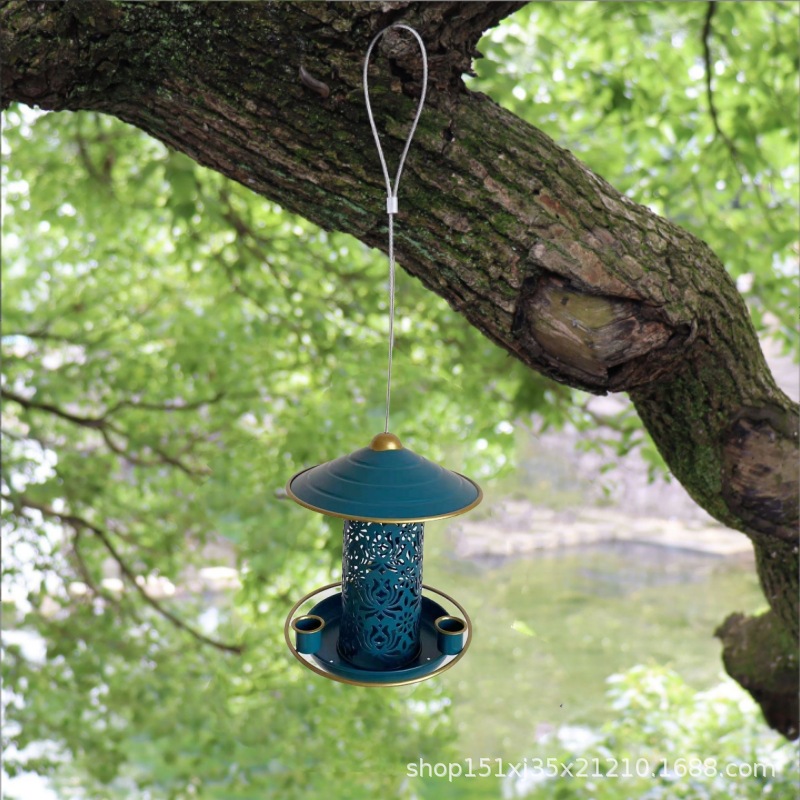 1 stuks ijzeren vogelvoeder voor tuin, balkon en binnenplaats – duurzame metalen hangende vogelhuisdecoratie, gebruik van vogelvoeding
