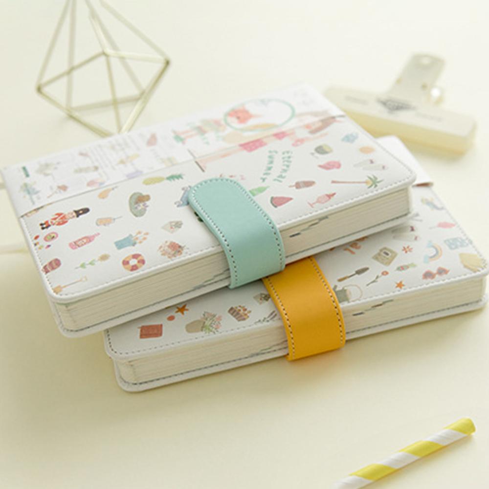 A5 Cute Cartoon Notebook Leather Diary Journal Planner Travelers Journal Agenda
