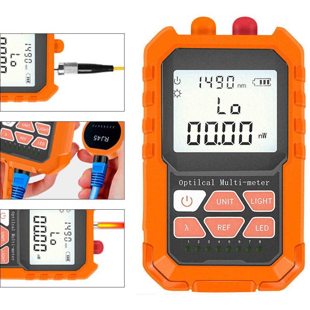 All-In-One Optical Fiber Red Light Power Meter Tool 5mW Visual Fault Locator Red Light Pen Light Locator Optical Power Meter