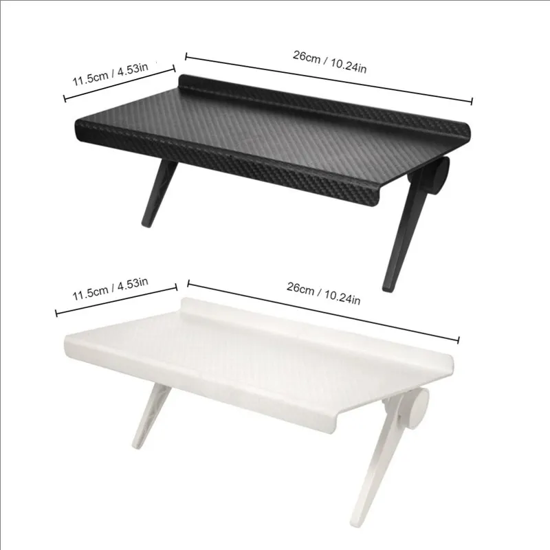 1pc White/Black Adjustable Hanging Rack for TV Set Top Box, Remote Control, Router & Small Accessories, Multi-Functional Storage