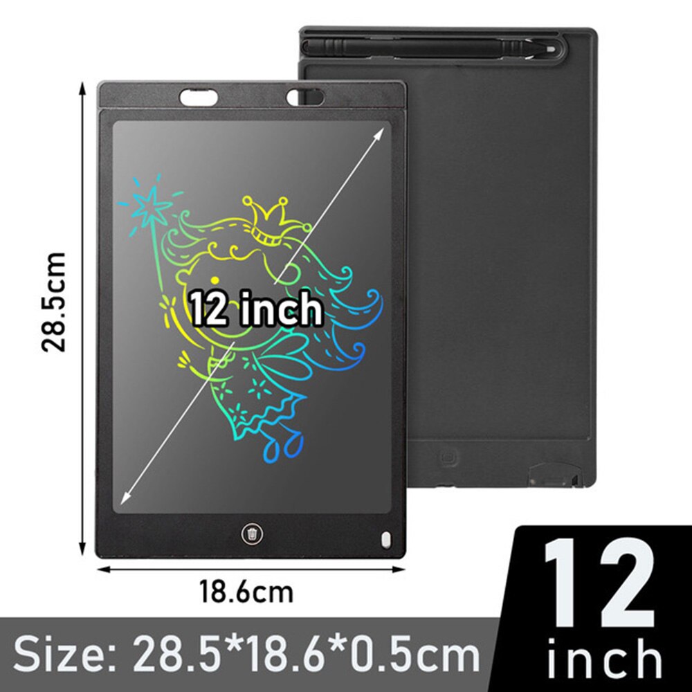 LCD Writing Tablet - 12-inch - 8.5-inch - 4.4-inch - Digital Drawing Pad - ABS: Gray