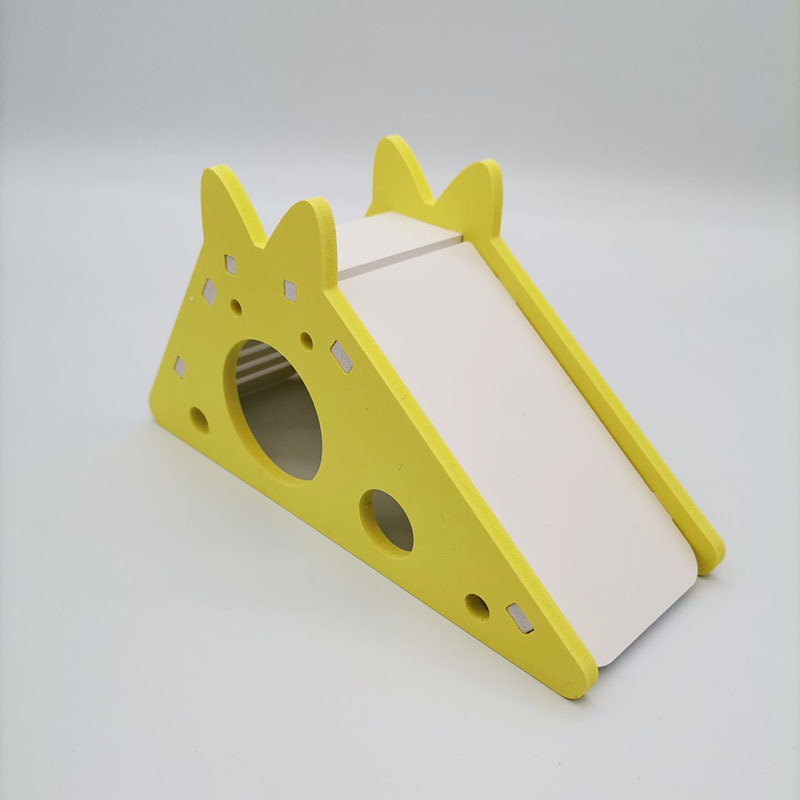 Morsom hamstersklie leke marsvin monterte sklie leker chinchilla hamsterhus bur pustende hamstertilbehør: Mørkebrun