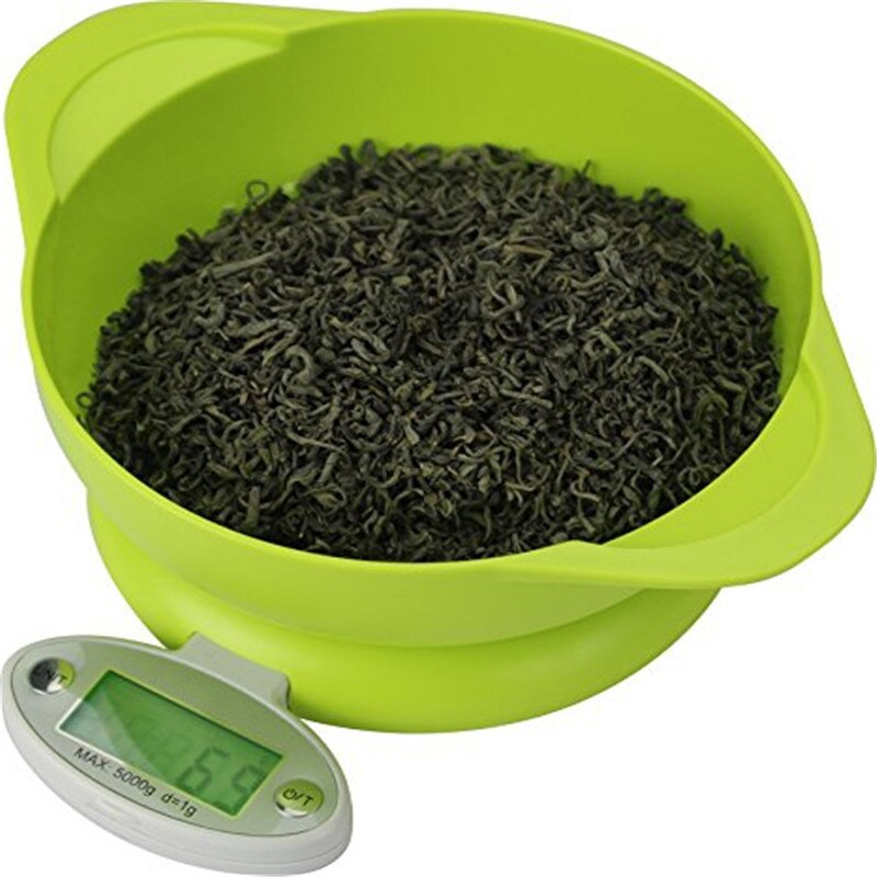 5KG/1g LCD Display Electronic Kitchen Scale Digital Kitchen Food Diet Portable Balance Measuring Scale Weight Tool with Tray