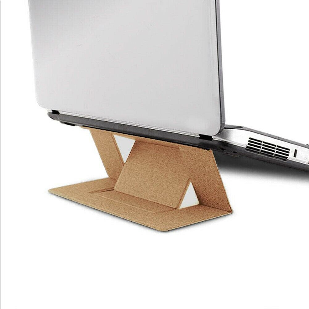 Verstelbare Verticale Laptop Stand Tablet Desktop Houder Voor Notebook Draagbare Vouwen Tablet Houder IPad MacBook Air Stands: Gold