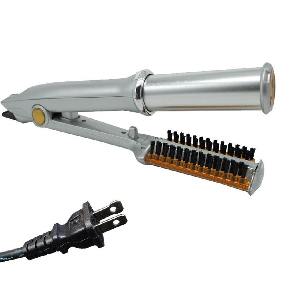 2 in 1 Elektrische Haar Styling Pinsel Nassen und Trockenen Haar Begradigen & Eisstockschießen Eisen Thermostat Kontrolle Multifunktions Styling Werkzeug