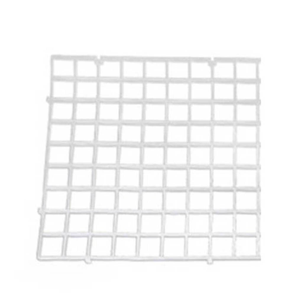 Durable Plastic Fish Grid Divider Tray Egg Crate Aquarium Tank Filter Bottom Isolate Pane DFK889: White / S