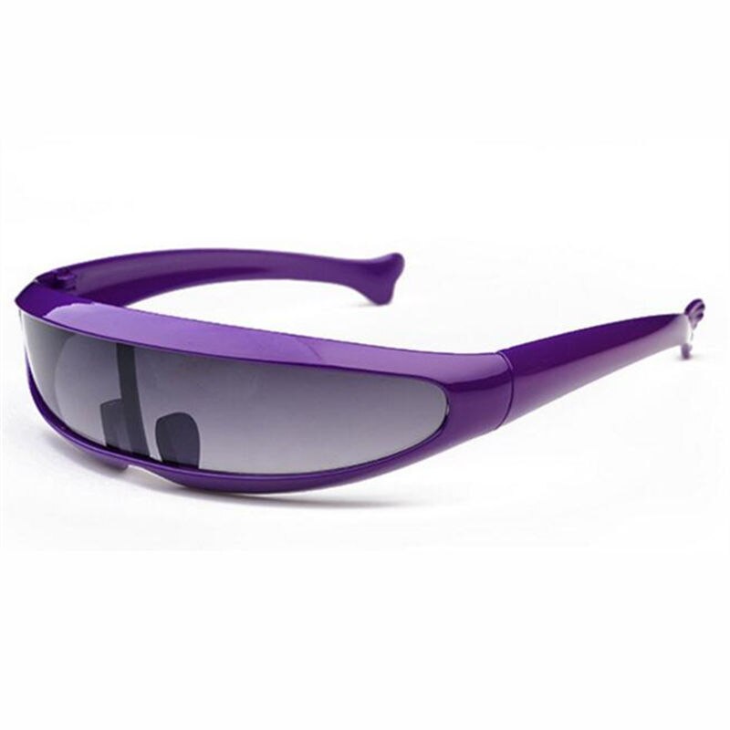 Gafas de sol con forma de pez para niños y niñas, lentes de sol con forma de Animal, estilo alienígena, súper geniales, montura colorida,: Morado