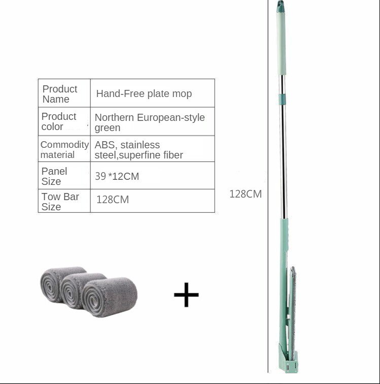 Husrengjøringe magi mikrofiber pads gulv skrubber maling stang mopp xiaomi lat mopa mopp til vask gulv rengjøringsverktøy: Blå i 4 pads