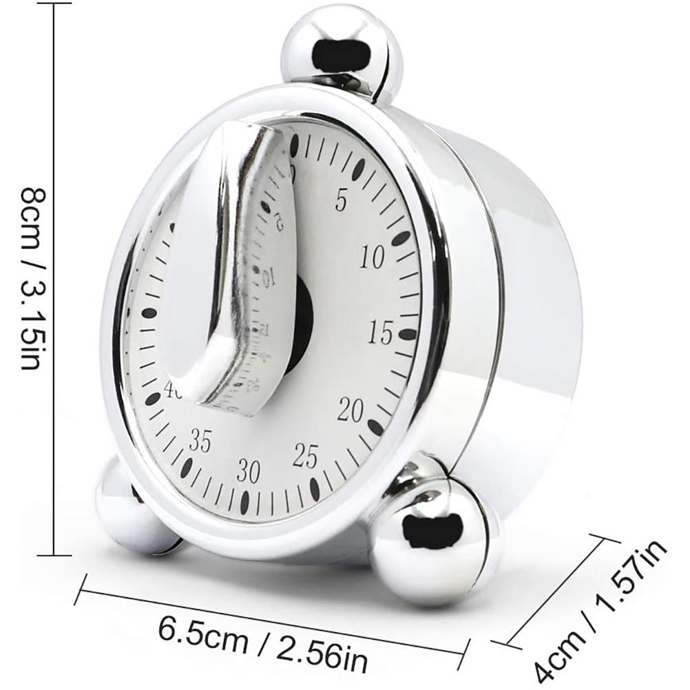 60 Minutes Countdown Alarm Clock Kitchen Timer Mechanical Timer for Cooking Baking Kids Classroom Meeting Management Teaching