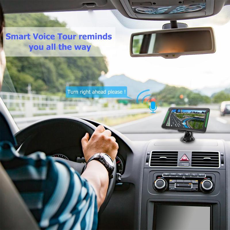 7 inch Touch Screen Car Truck GPS Navigation 128MB+8GB RAM Multi Language Rechargeable GPS Tourist Navigator With Maps