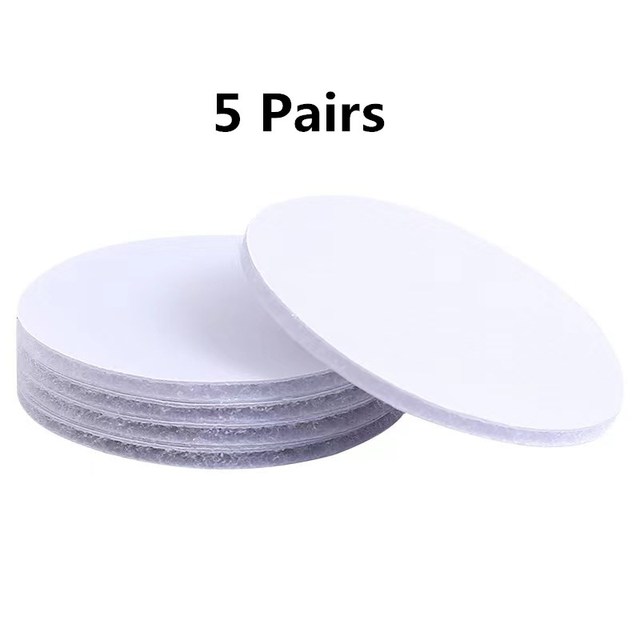 30 Paar doppelseitige selbst klebende Aufkleber mit Klett verschluss selbst klebendes Klebeband Teppich mit festem Patch Anti-Rutsch-Griff: WHITE