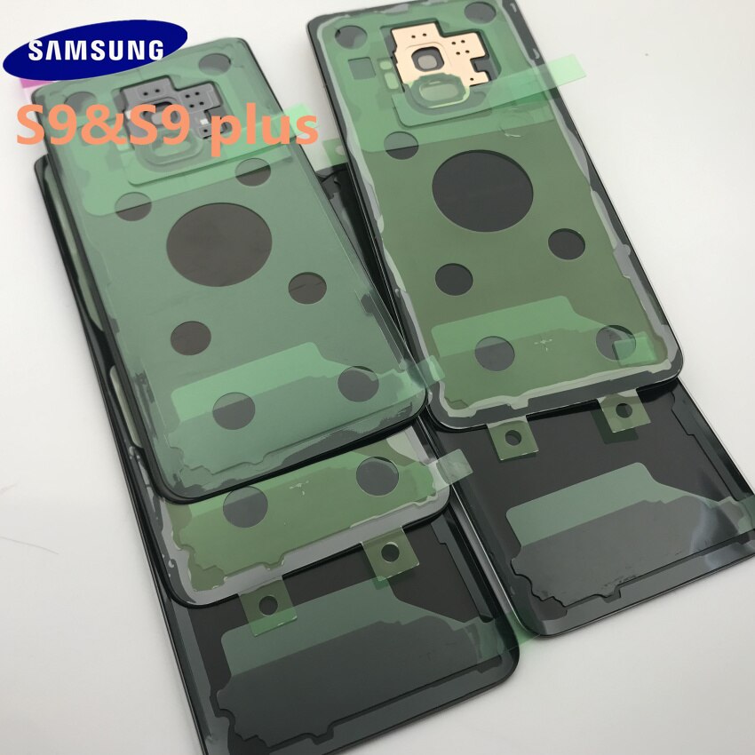 Samsung Galaxy S9 G960 S9 plus, batería de 965, carcasa trasera, piezas de repuesto para reparación de la carcasa de la puerta + Marco de lente de cristal de la cámara del oído