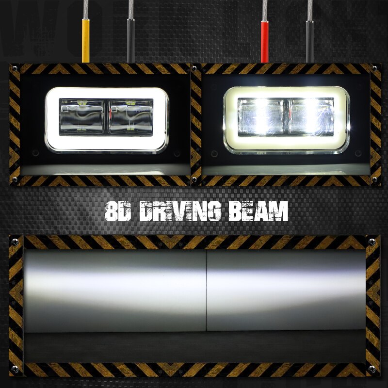 8D Lens 4 Inch Led Rijden Licht Angel Eye 2000LM 20W 6000K Led Verlichting Dagrijverlichting fit Voor Offroad Suv Boot