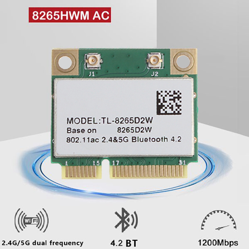 8265 Ac 8265D2W Wifi Card 1200M 2.4/5G Dual Band Mini Pcie Bluetooth 4.2 Voor Win7 Win 8 Win 10