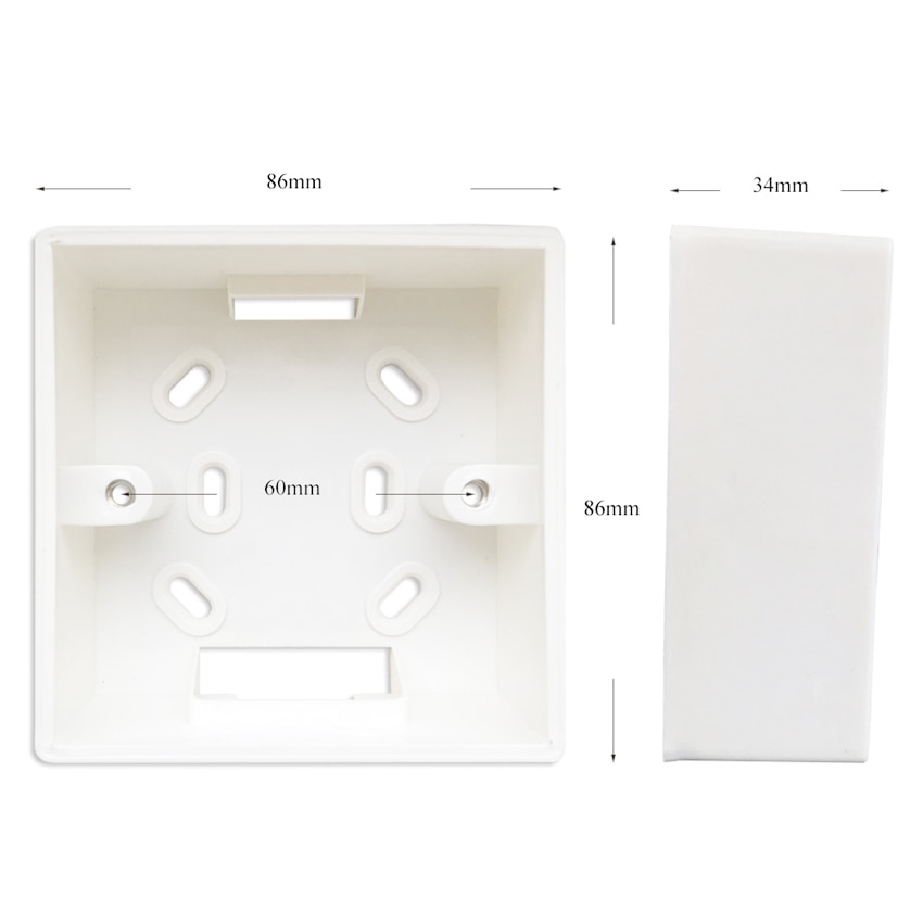 Skrzynka przyłączowa naścienna robić regulatora temperatury termostatu i przełącznika skrzynka montażowa w kolorze białym materiał PVC 86*86mm