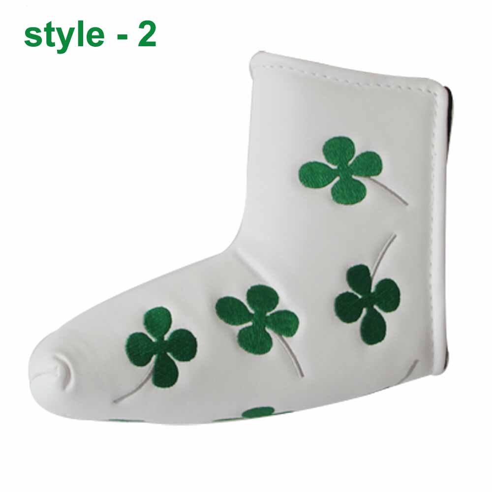 1Stck Golf Kopf Abdeckungen PU Verein Zubehör Golf Putter Abdeckung Headcover für Klinge Golf Verein Kopf Abdeckungen Zubehör: Stil 2