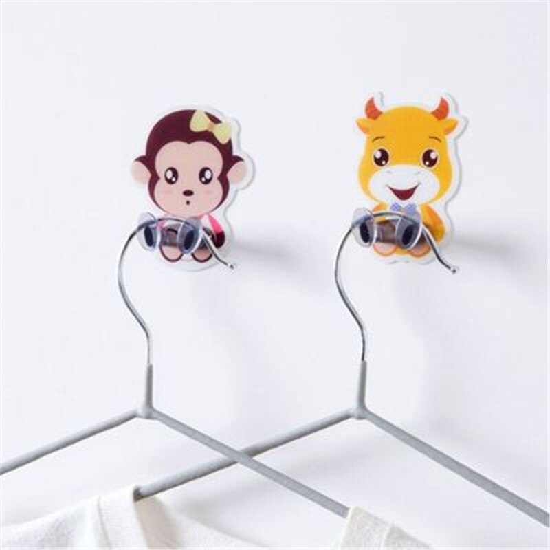 Cute Cartoon Animal Socket Power Cord Plug Storage Rack Wall Mounted Adhesive Hook Multifunction Home Products Shelf Holder