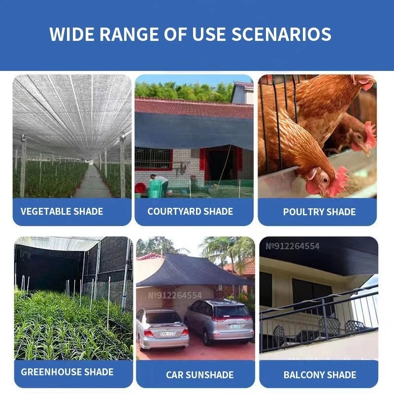 Black shading net, garden plant shading shed, greenhouse cover, pool shadow, greenhouse, 12 needle shading rate 85-90%