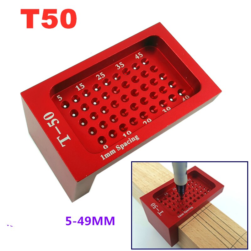 Woodworking line ruler Hole Scribing Gauge Precision Squares Triangle ruler woodworking crossed-out Measuring Tool: T-50