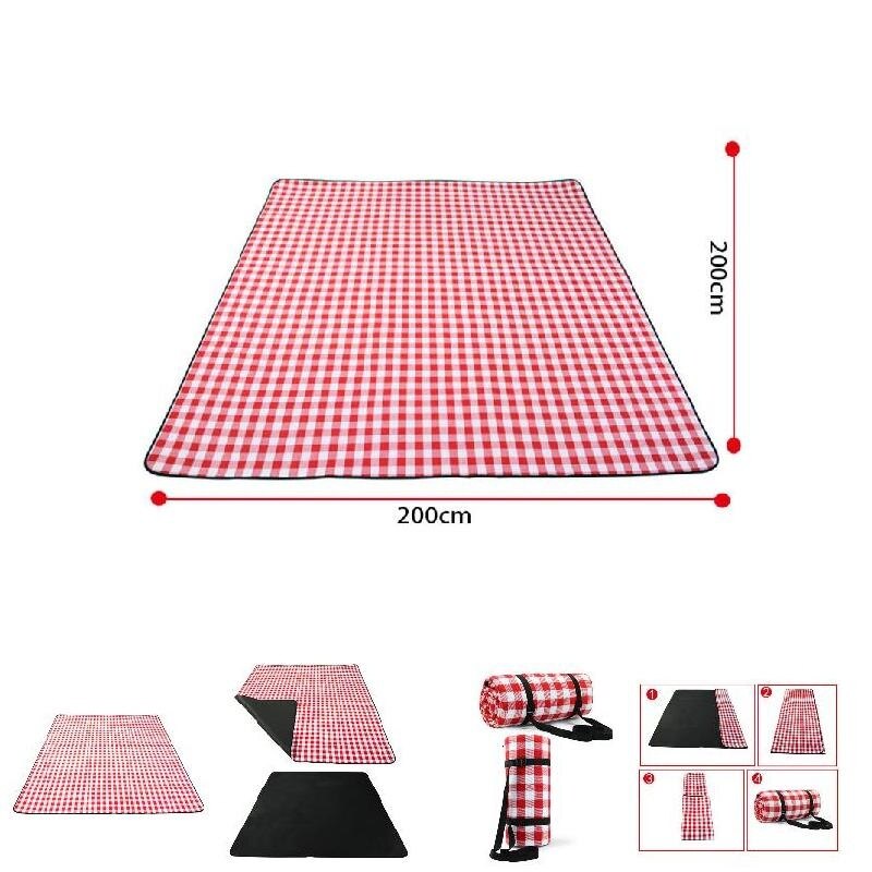 Camping Beach Plaid Picnic Mat Outdoor Folding Moistureproof Waterproof Blanket Thicken Pad Breathable Soft Blanket Tourist Pad