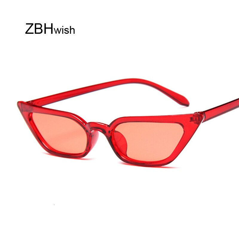 Gafas de sol de de ojo de gato de de lujo de de gafas triangulares estrechas pequeñas gafas de sol Vintage para mujer