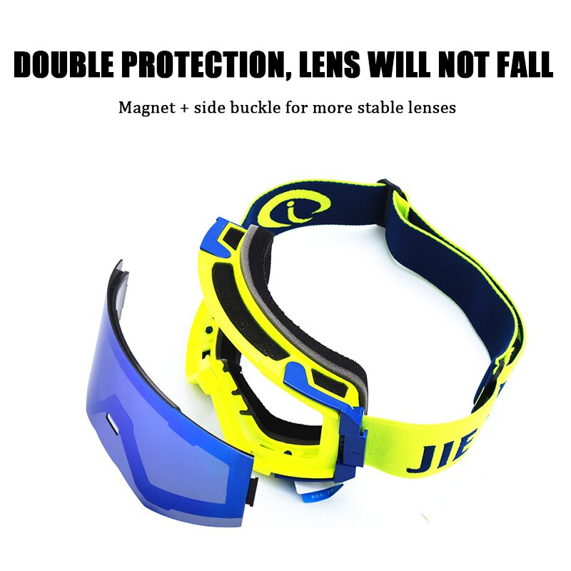 Buiten snowboarden magneet lens skibril heren dames anti-condens premium sneeuw skibril uv-bescherming wintersportbril