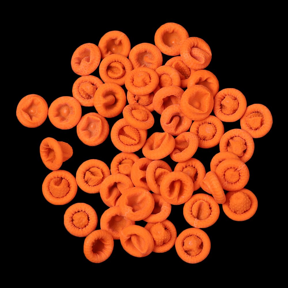100 Stck Orange Fingerlinge Natürliche Latex Wiederverwendbare Finger Abdeckung Schutz Handschuhe Fingerspitze Schutzhülle Reinigung Zubehör