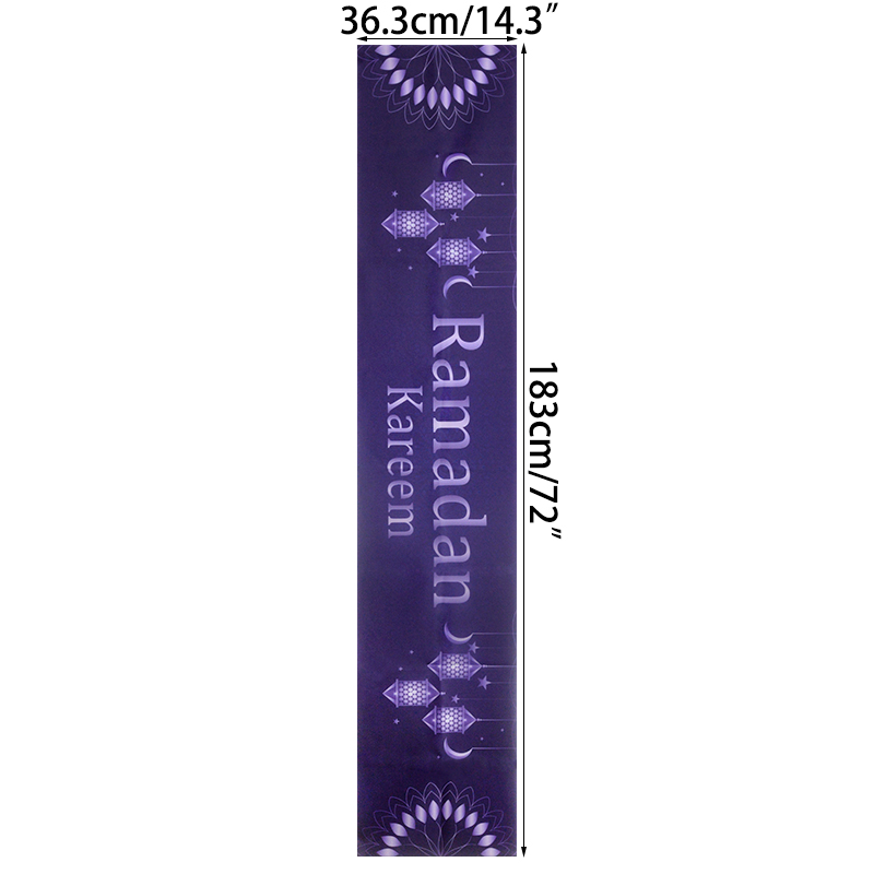 Eid Mubarak Tafelloper Tafelkleed Ramadan Kareem Eid Al-Fitr Decoratieve Tafelkleed Cover Voor Thuis Islamitische Mubarak Party decor: B12