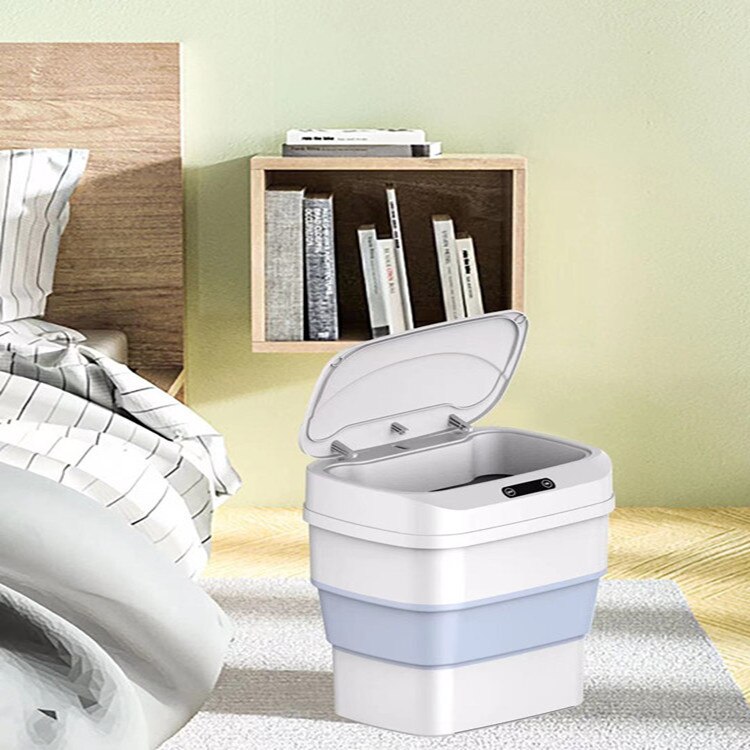 inductive folding bin table automatic opening and closing bin retractable intelligent garbage bin