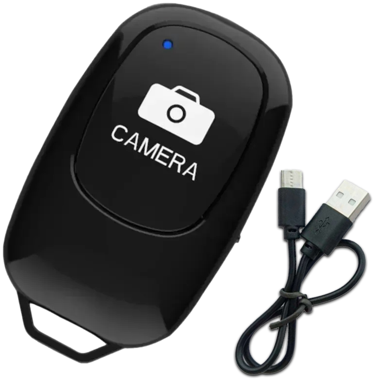 Akumulatorowy, zdalnie sterowany kontroler bezprzewodowy Mini Bluetooth Samowyzwalacz aparatu Przycisk zwalniania migawki Przycisk selfie: SZARY