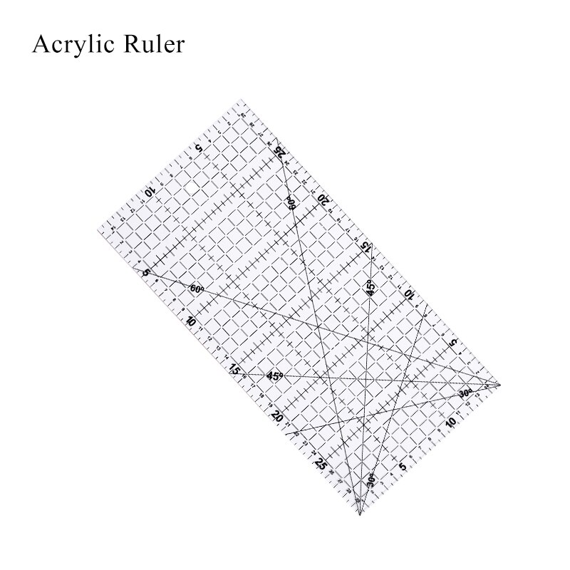 Nonvor Acrylic Patchwork Ruler Multi-purpose Transparent Ruler Tailor Drawing Ruler for Measuring Cloth DIY Craft Sewing Tools: 15cm x 30cm