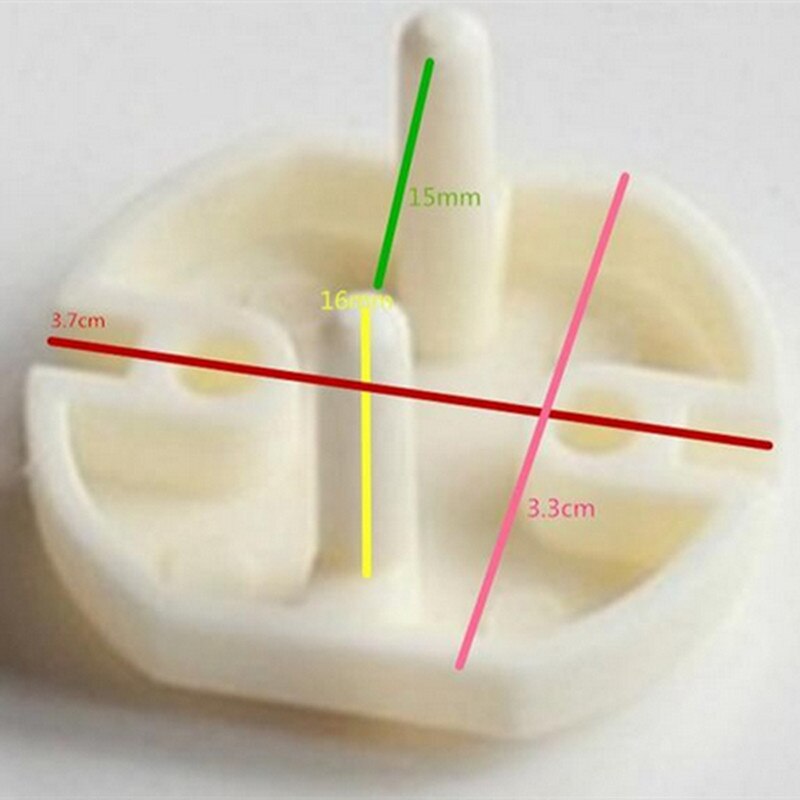 Tapa Protectora de seguridad eléctrica para niños, tapa de enchufe estándar europeo, producto de seguridad para bebés de dos fases, 10 unids/lote