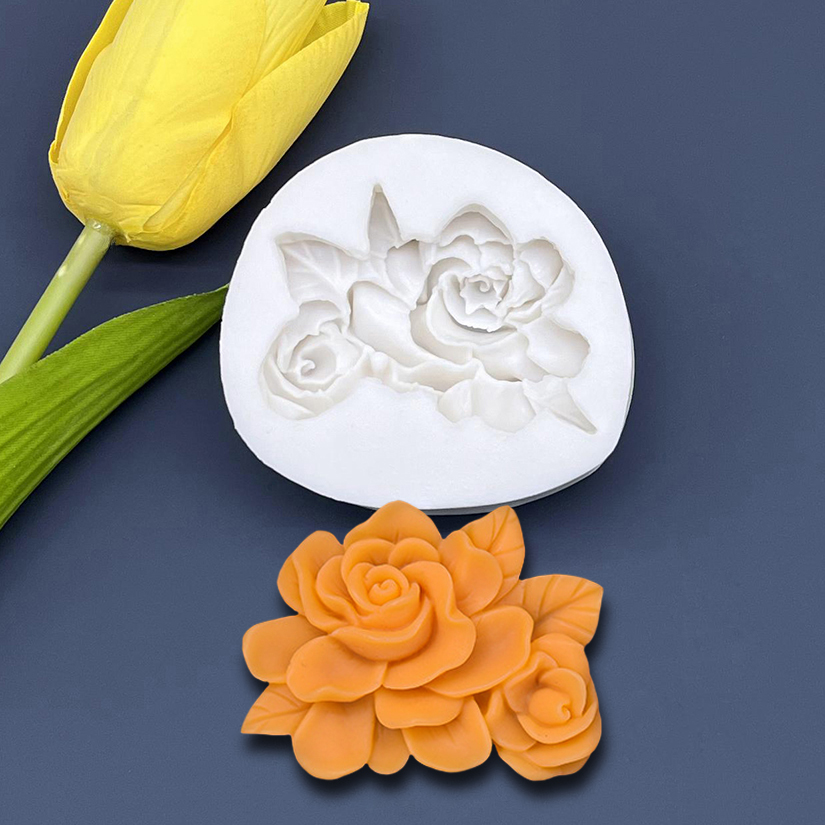 Moule en Silicone fleur Lotus Rose marguerite, Sugarcraft, Cupcake au chocolat, cuisson, Fondant, outils de décoration de gâteaux: Rose